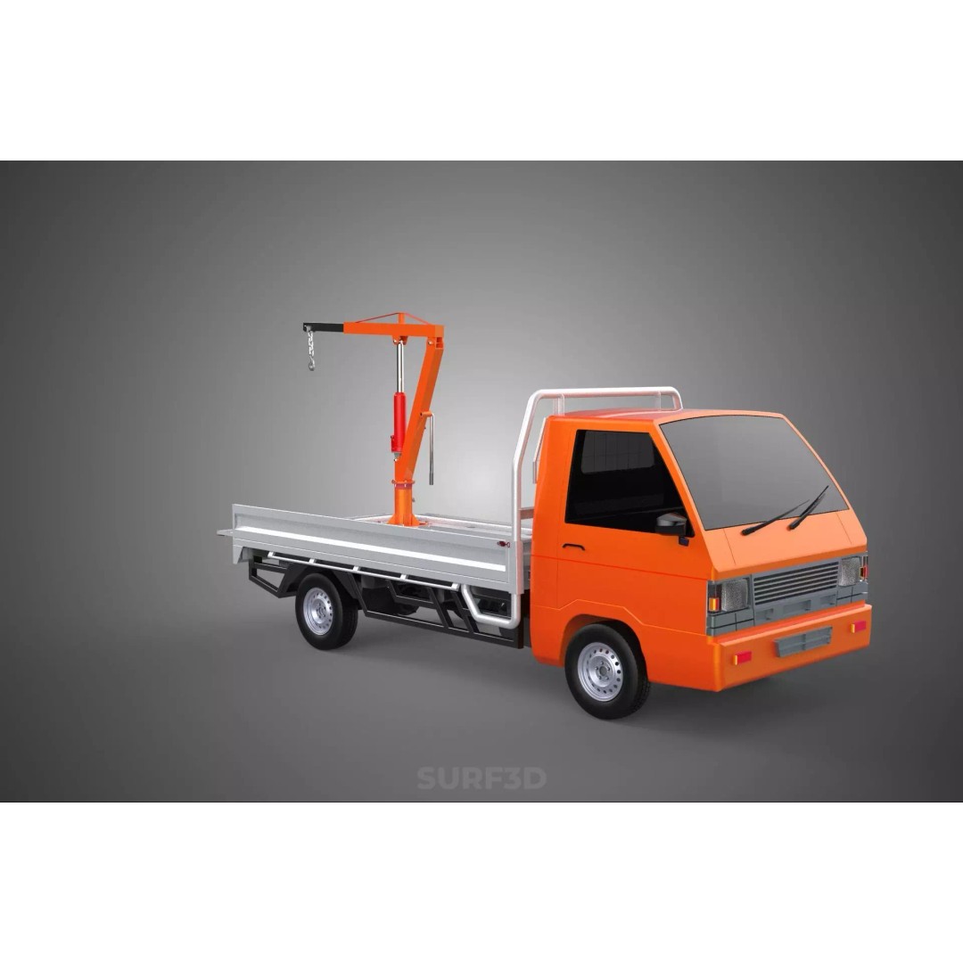 Shipment Foldable Hydraulic Lift Jib Crane 3D Model – Industrial Vehicle, FBX, PBR - View 15