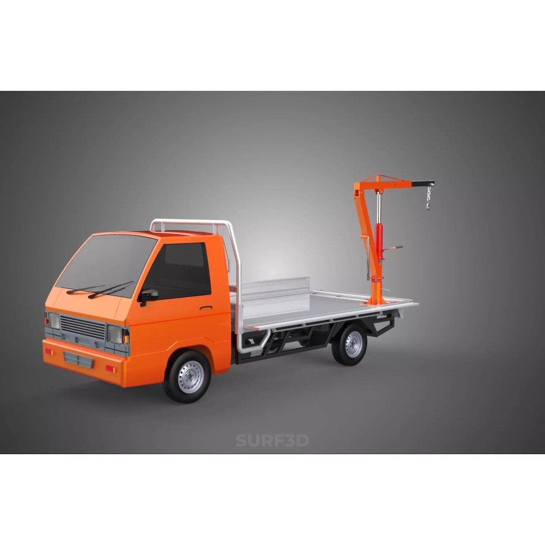 Shipment Foldable Hydraulic Lift Jib Crane 3D Model – Industrial Vehicle, FBX, PBR - View 17