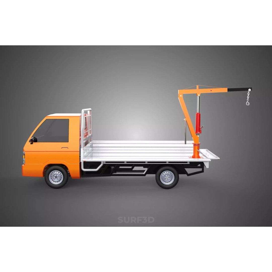 Shipment Foldable Hydraulic Lift Jib Crane 3D Model – Industrial Vehicle, FBX, PBR - View 18