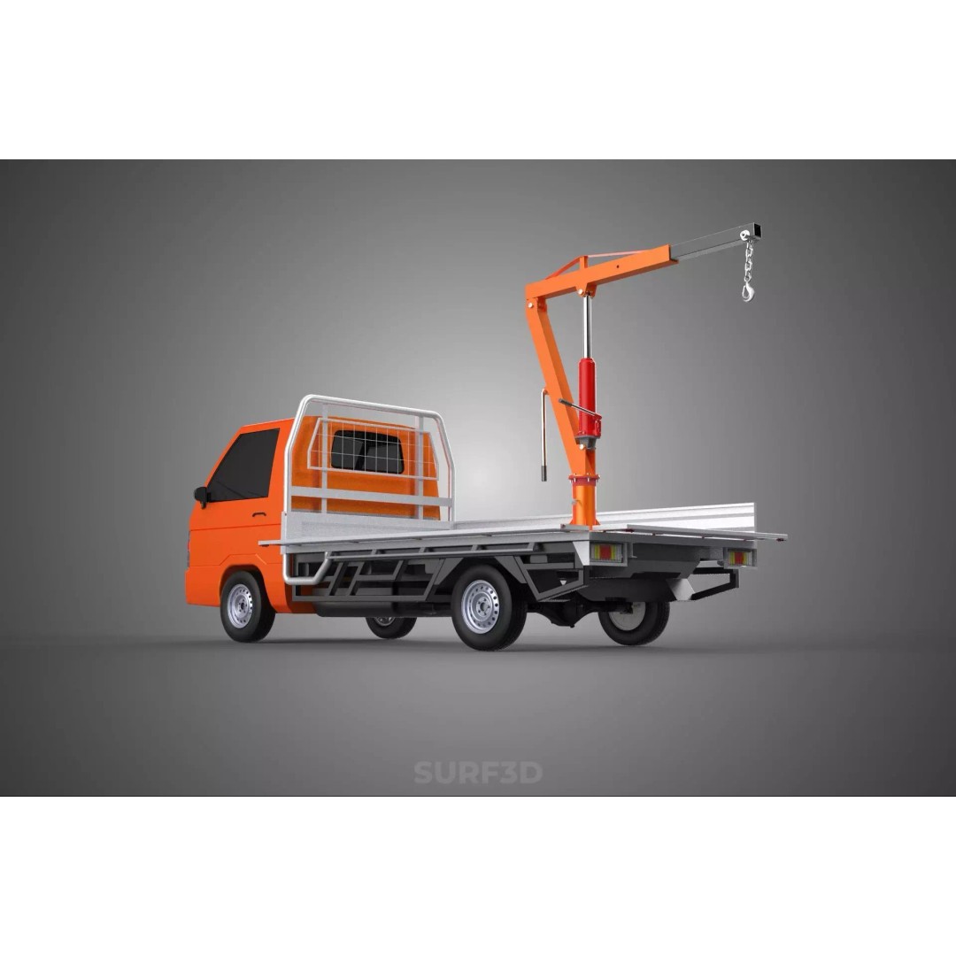 Shipment Foldable Hydraulic Lift Jib Crane 3D Model – Industrial Vehicle, FBX, PBR - View 19