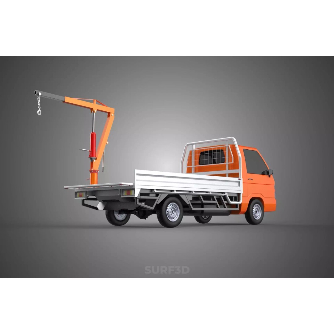 Shipment Foldable Hydraulic Lift Jib Crane 3D Model – Industrial Vehicle, FBX, PBR - View 21