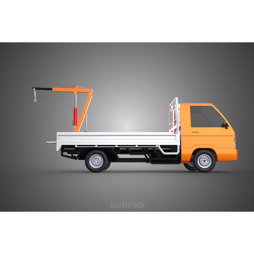 Shipment Foldable Hydraulic Lift Jib Crane 3D Model – Industrial Vehicle, FBX, PBR - View 22