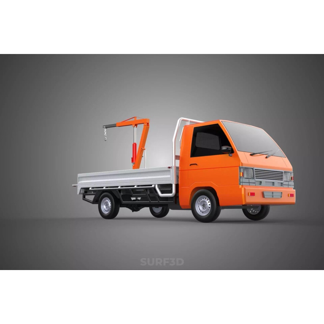 Shipment Foldable Hydraulic Lift Jib Crane 3D Model – Industrial Vehicle, FBX, PBR - View 23