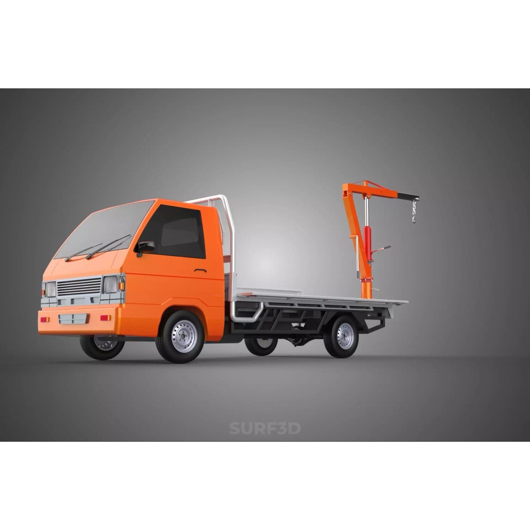Shipment Foldable Hydraulic Lift Jib Crane 3D Model – Industrial Vehicle, FBX, PBR - View 24