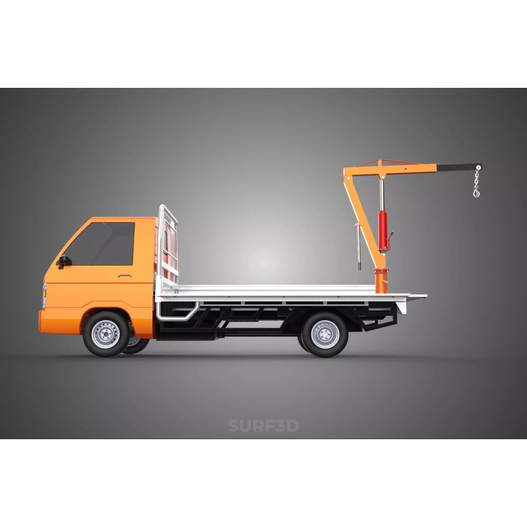 Shipment Foldable Hydraulic Lift Jib Crane 3D Model – Industrial Vehicle, FBX, PBR - View 25