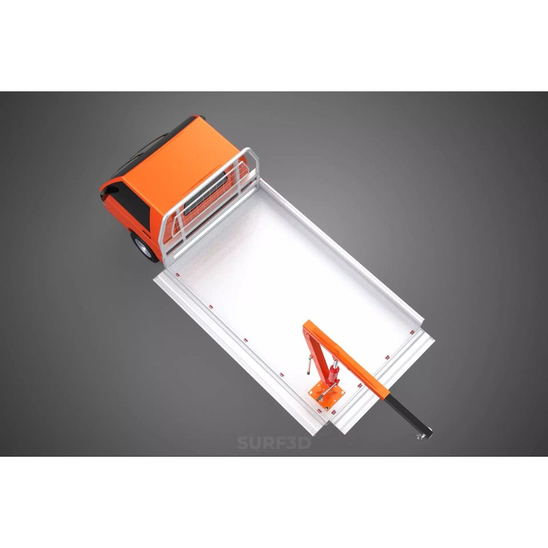 Shipment Foldable Hydraulic Lift Jib Crane 3D Model – Industrial Vehicle, FBX, PBR - View 26