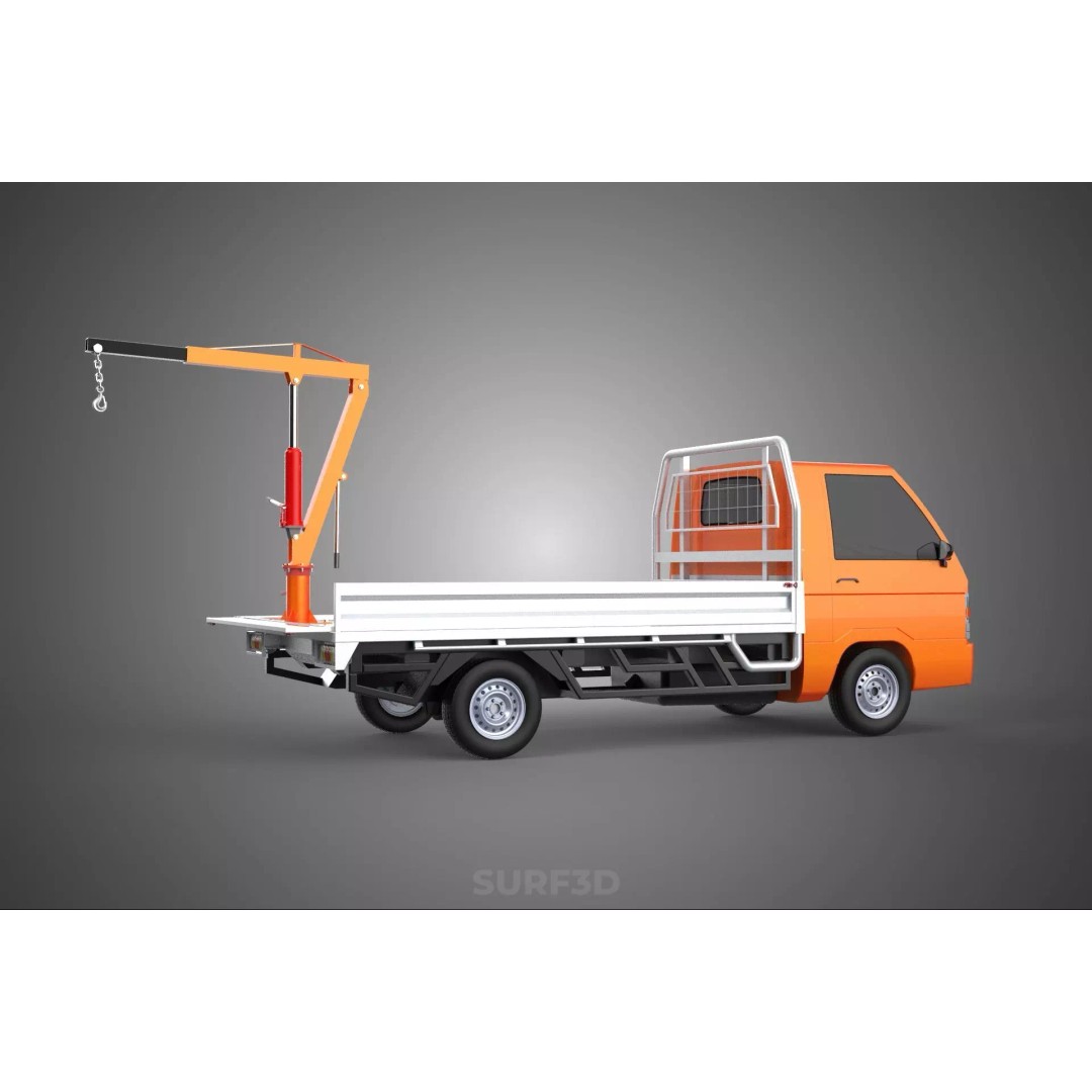 Shipment Foldable Hydraulic Lift Jib Crane 3D Model – Industrial Vehicle, FBX, PBR - View 28