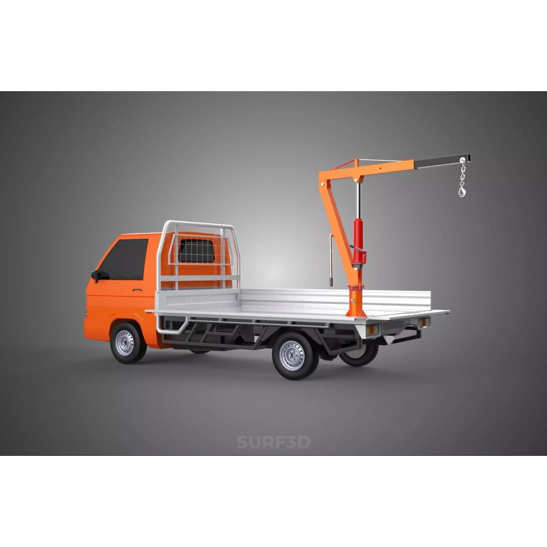 Shipment Foldable Hydraulic Lift Jib Crane 3D Model – Industrial Vehicle, FBX, PBR - View 29
