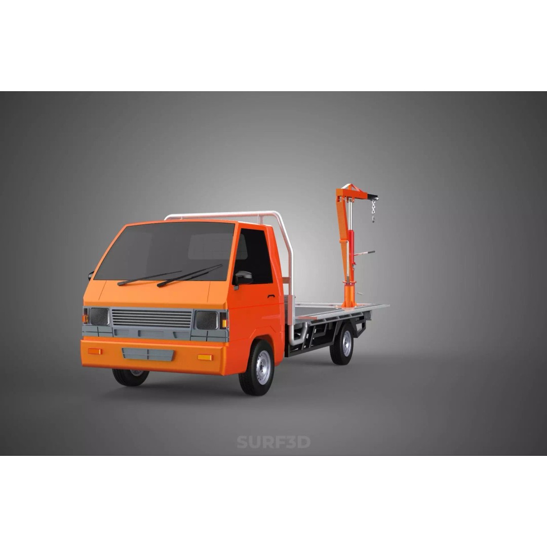 Shipment Foldable Hydraulic Lift Jib Crane 3D Model – Industrial Vehicle, FBX, PBR - View 30