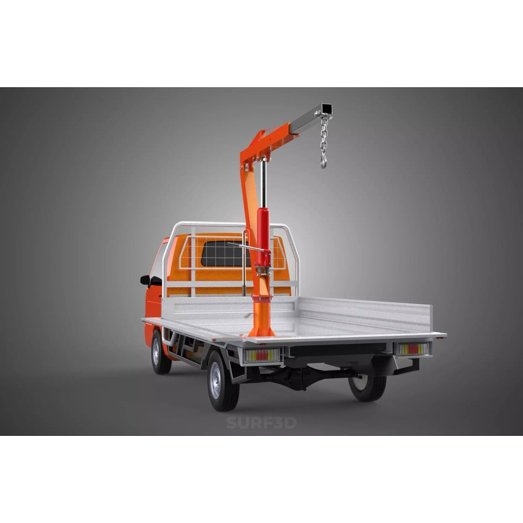 Shipment Foldable Hydraulic Lift Jib Crane 3D Model – Industrial Vehicle, FBX, PBR - View 31