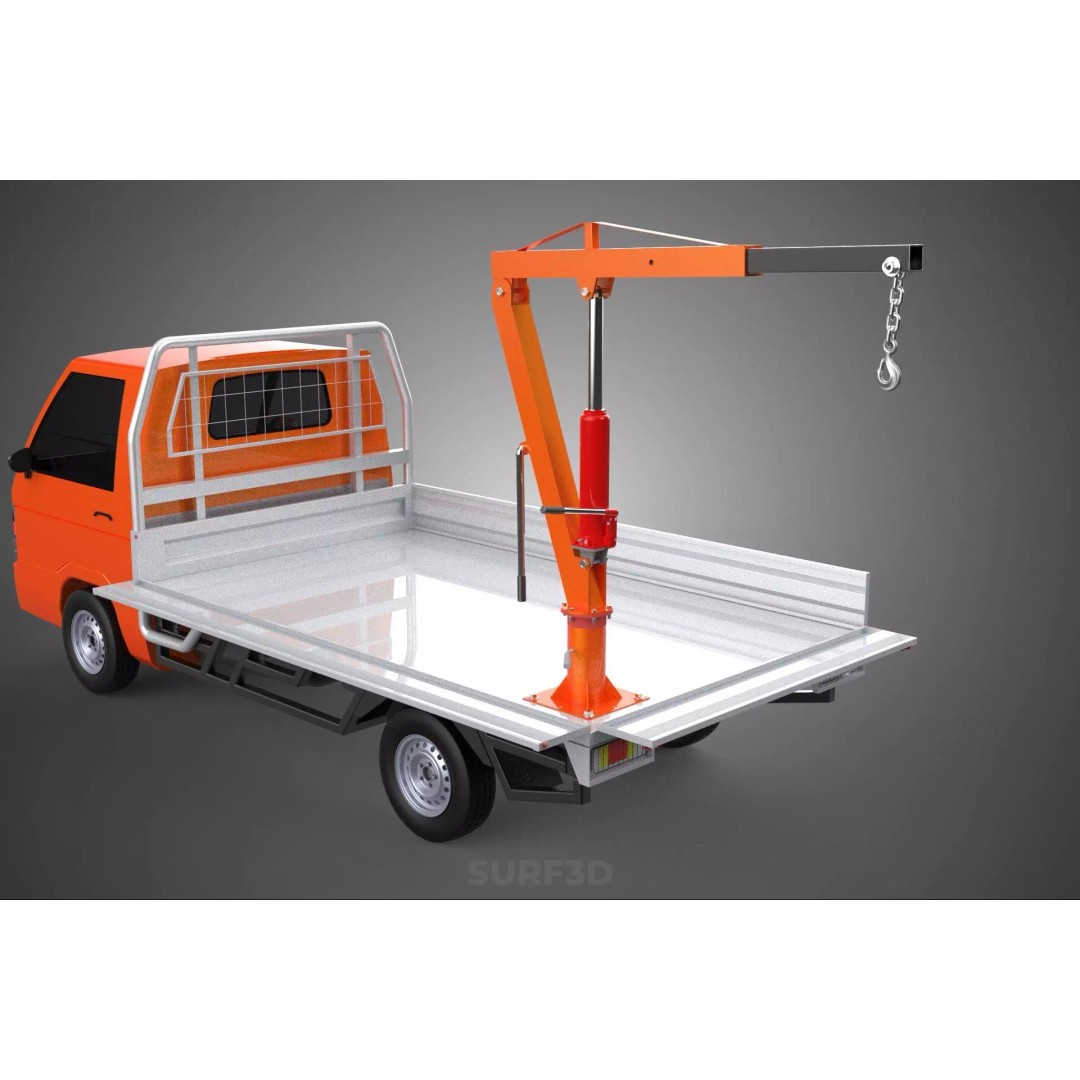 Shipment Foldable Hydraulic Lift Jib Crane 3D Model – Industrial Vehicle, FBX, PBR - View 32