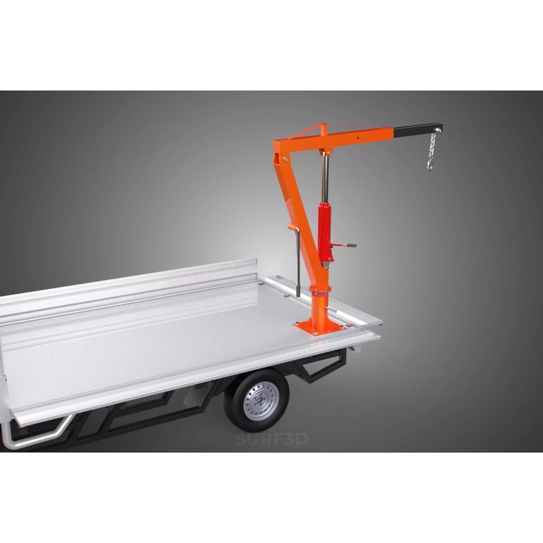 Shipment Foldable Hydraulic Lift Jib Crane 3D Model – Industrial Vehicle, FBX, PBR - View 33