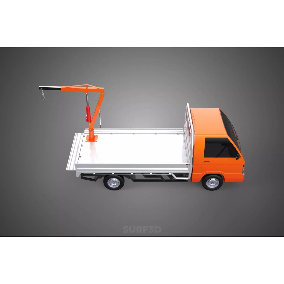Shipment Foldable Hydraulic Lift Jib Crane 3D Model – Industrial Vehicle, FBX, PBR - View 5
