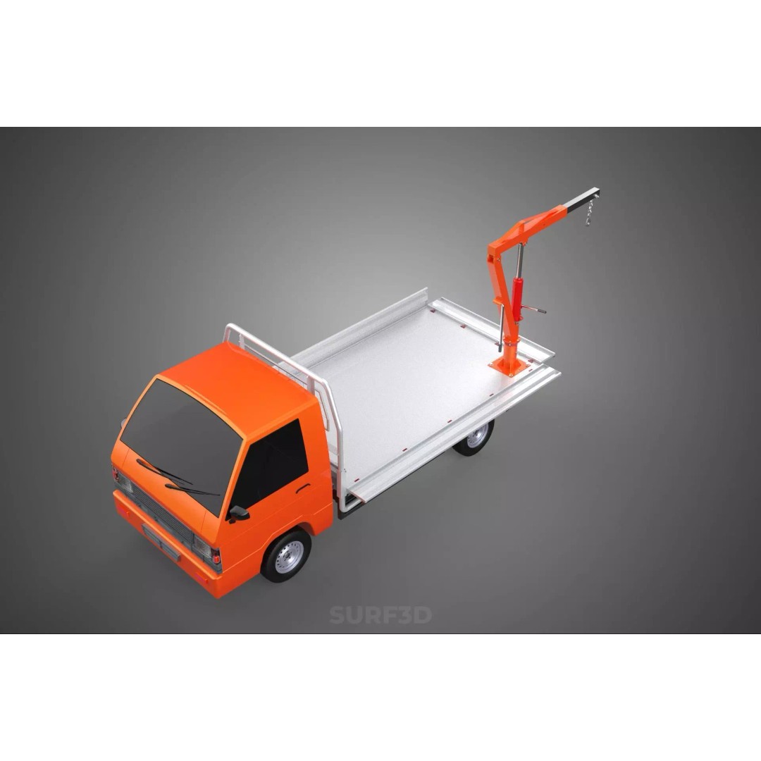Shipment Foldable Hydraulic Lift Jib Crane 3D Model – Industrial Vehicle, FBX, PBR - View 8