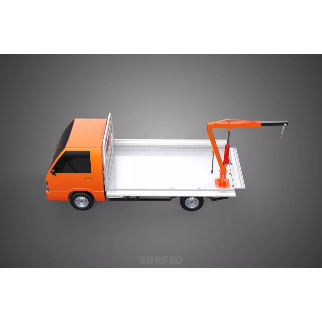 Shipment Foldable Hydraulic Lift Jib Crane 3D Model – Industrial Vehicle, FBX, PBR - View 9