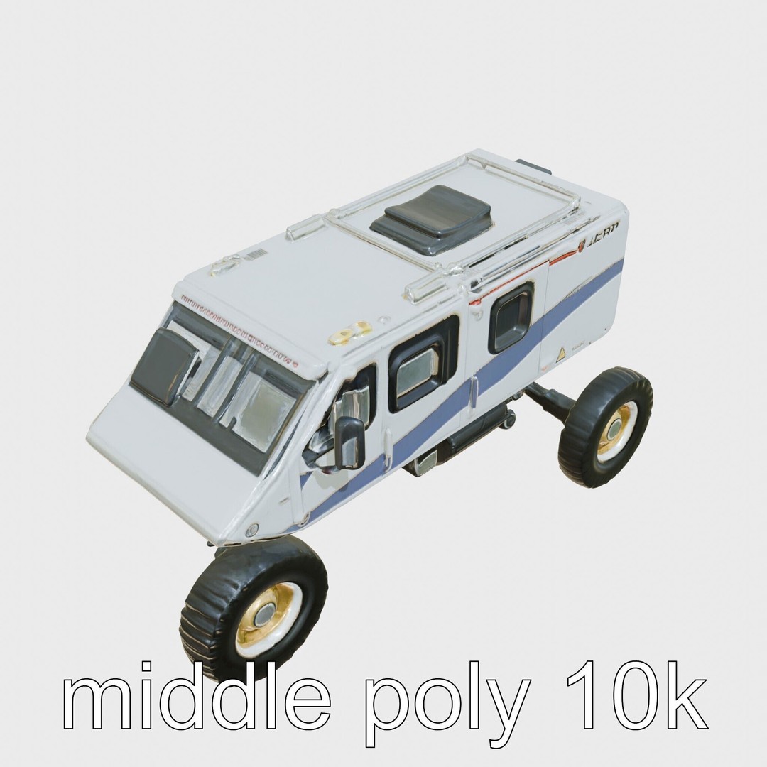 Polar Traverse Machine 3D Model – Low Poly Industrial Vehicle, FBX - View 10