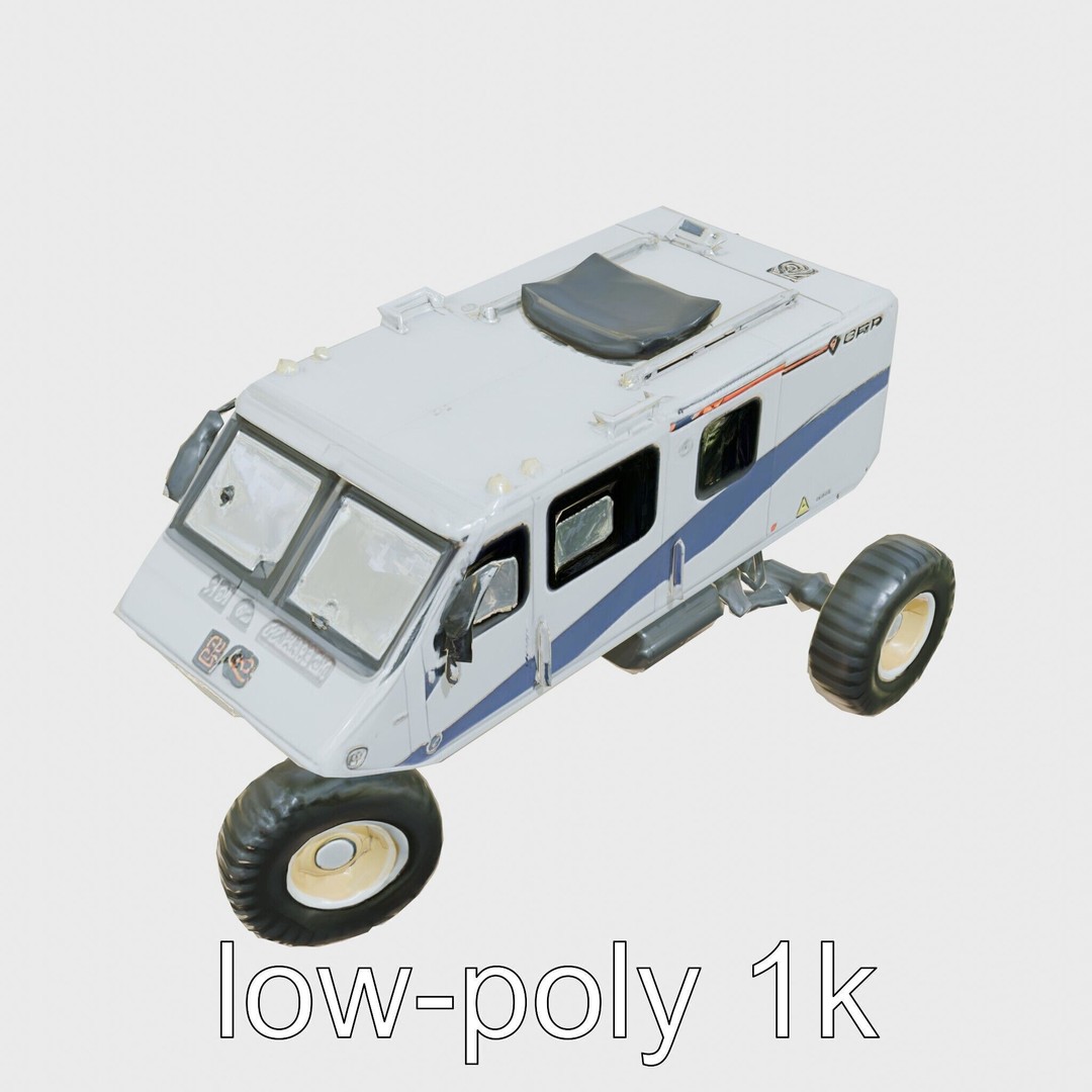 Polar Traverse Machine 3D Model – Low Poly Industrial Vehicle, FBX - View 11