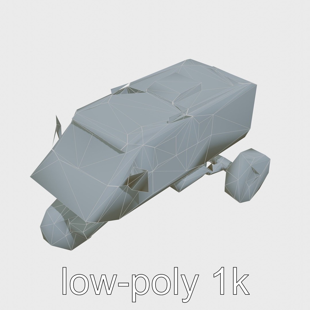 Polar Traverse Machine 3D Model – Low Poly Industrial Vehicle, FBX - View 14