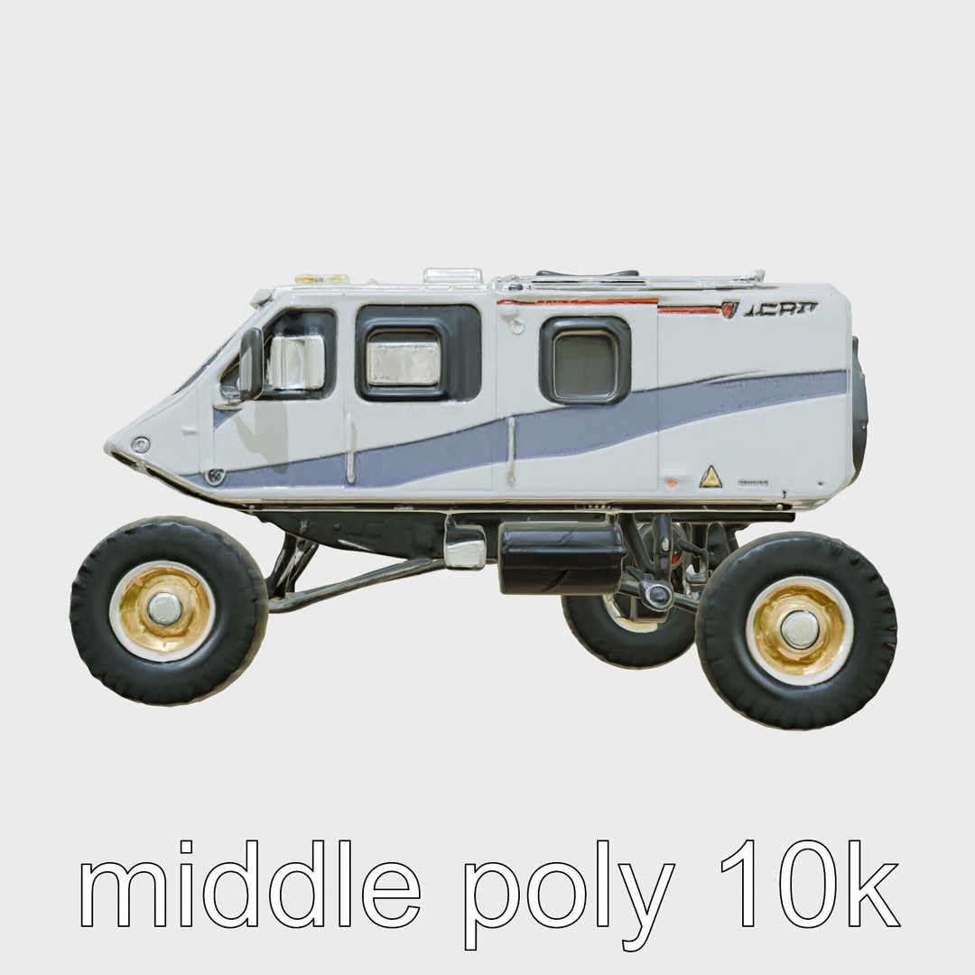 Polar Traverse Machine 3D Model – Low Poly Industrial Vehicle, FBX - View 17