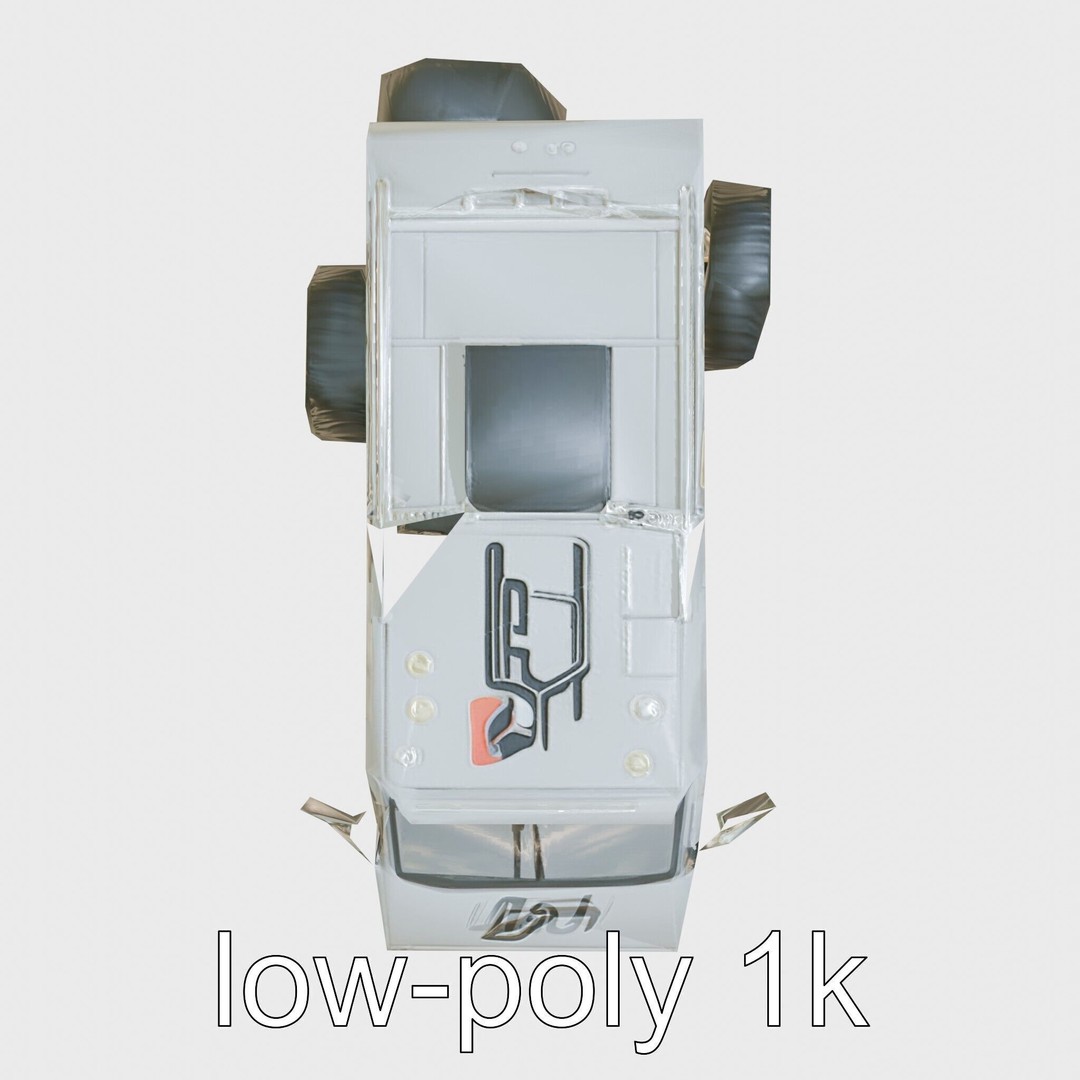Polar Traverse Machine 3D Model – Low Poly Industrial Vehicle, FBX - View 18