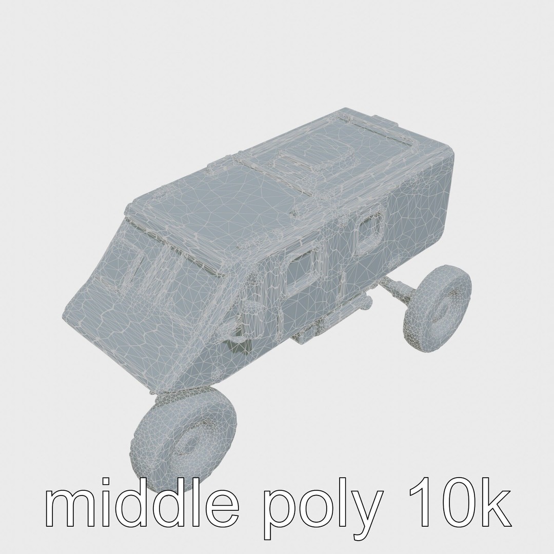 Polar Traverse Machine 3D Model – Low Poly Industrial Vehicle, FBX - View 19