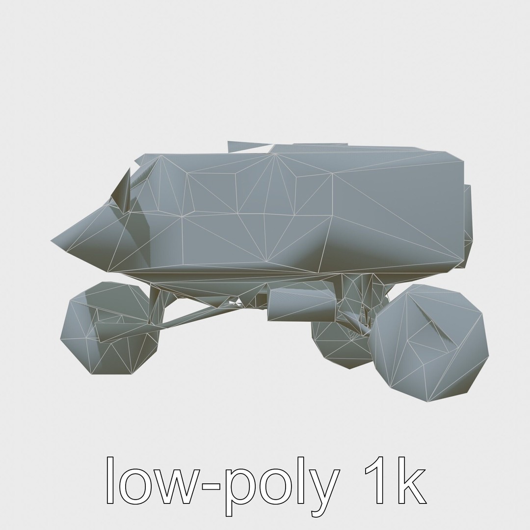 Polar Traverse Machine 3D Model – Low Poly Industrial Vehicle, FBX - View 20