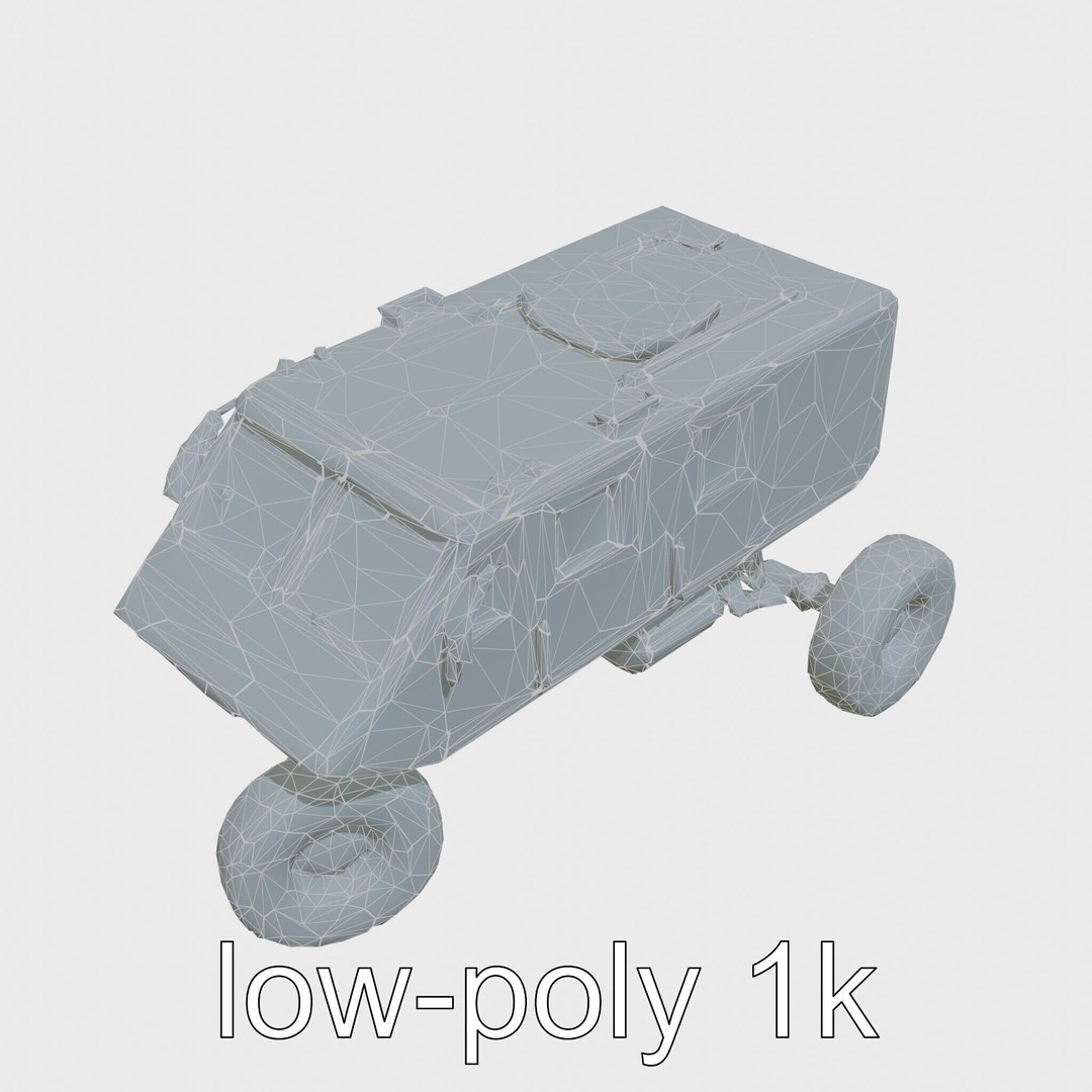 Polar Traverse Machine 3D Model – Low Poly Industrial Vehicle, FBX - View 21