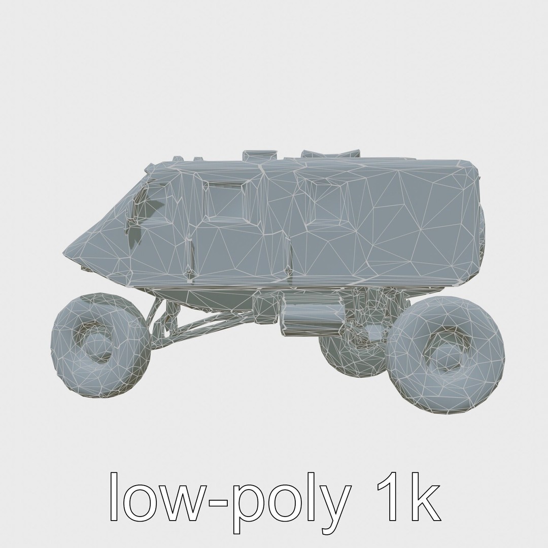 Polar Traverse Machine 3D Model – Low Poly Industrial Vehicle, FBX - View 22