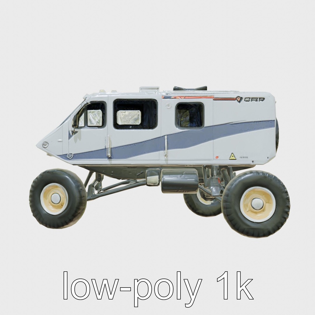 Polar Traverse Machine 3D Model – Low Poly Industrial Vehicle, FBX - View 28