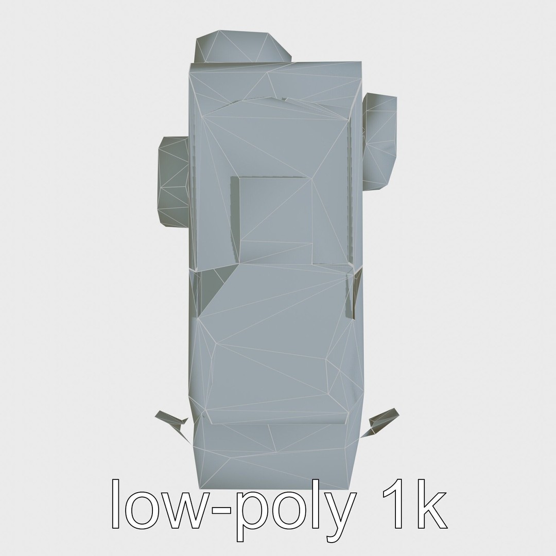 Polar Traverse Machine 3D Model – Low Poly Industrial Vehicle, FBX - View 30