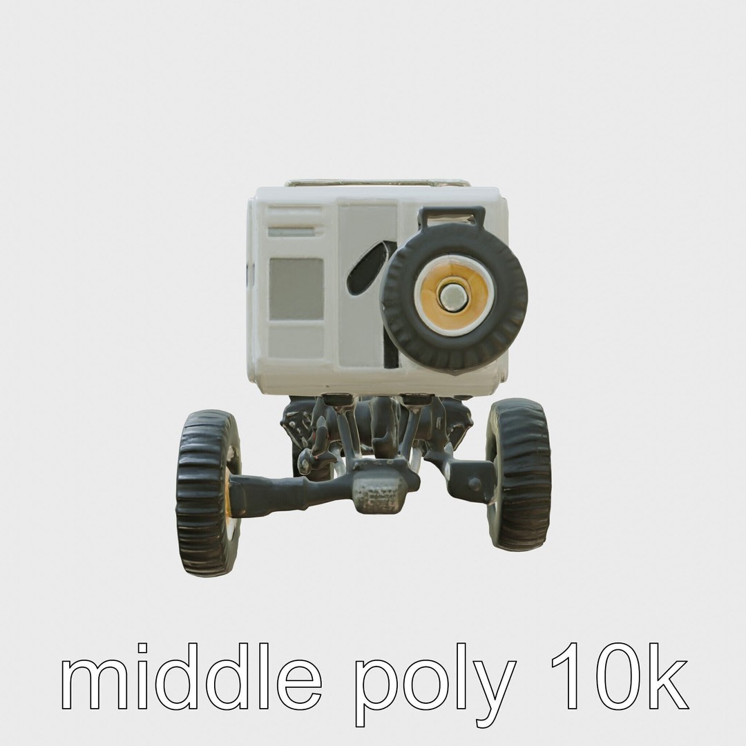 Polar Traverse Machine 3D Model – Low Poly Industrial Vehicle, FBX - View 4