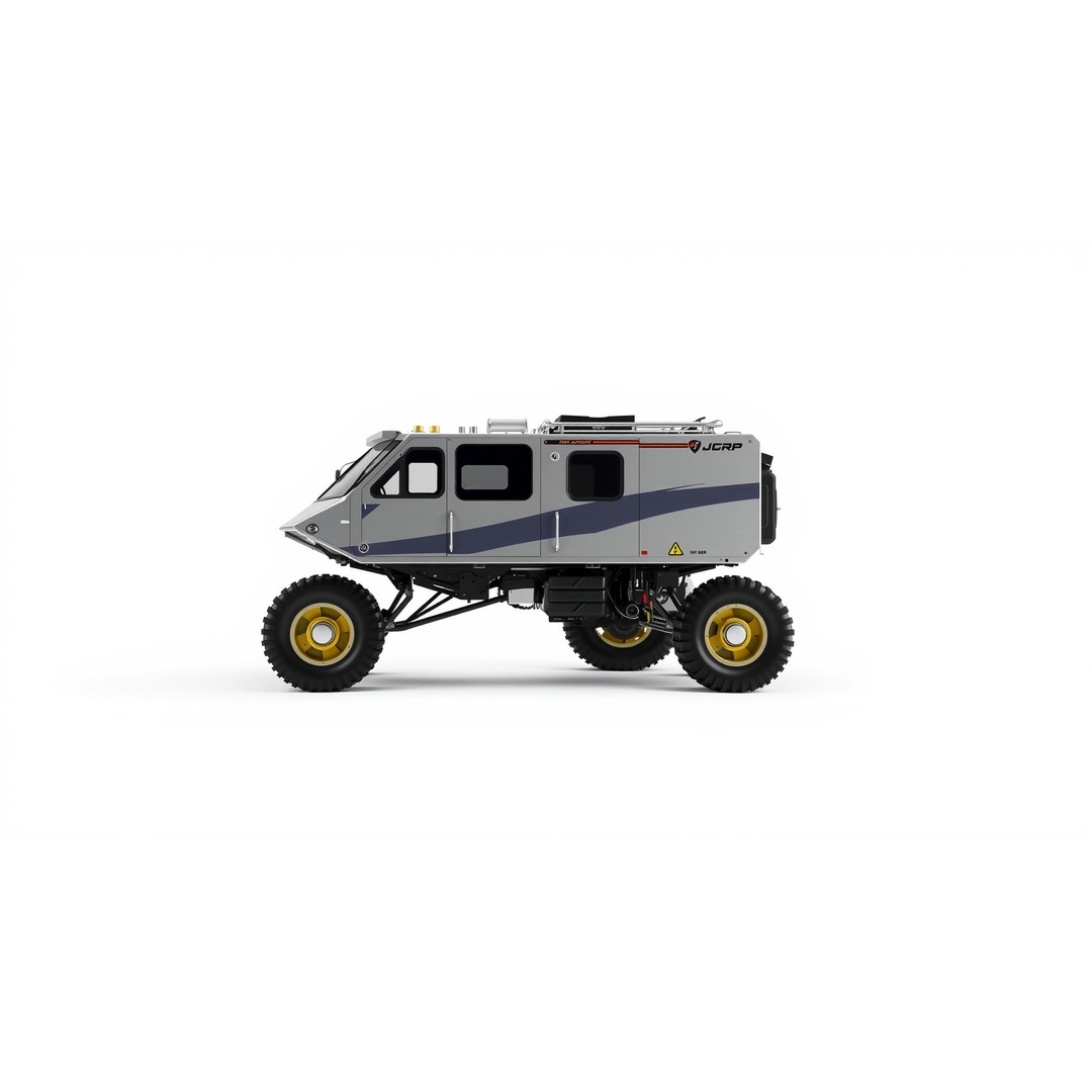 Polar Traverse Machine 3D Model – Low Poly Industrial Vehicle, FBX - View 5