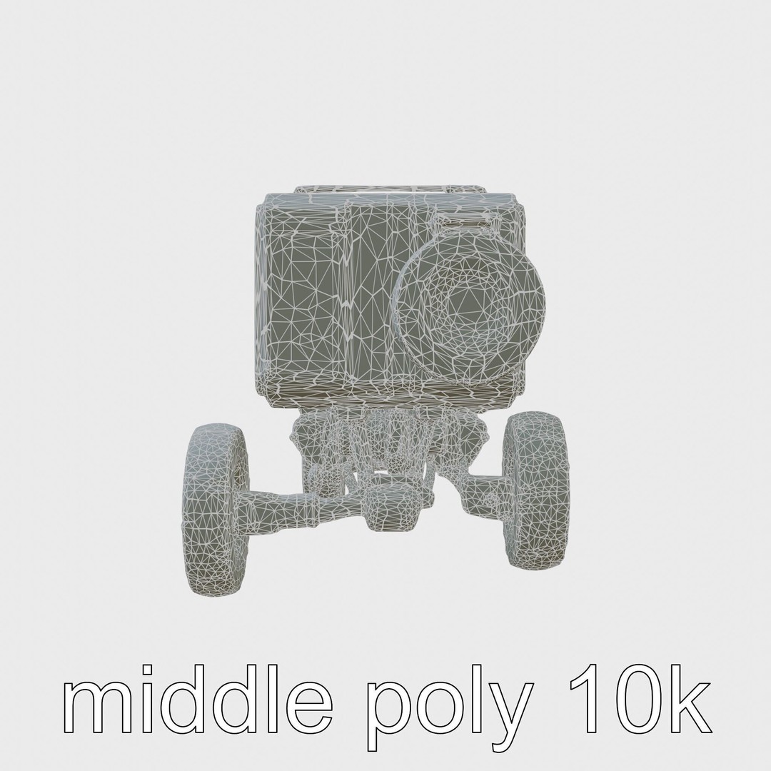 Polar Traverse Machine 3D Model – Low Poly Industrial Vehicle, FBX - View 7