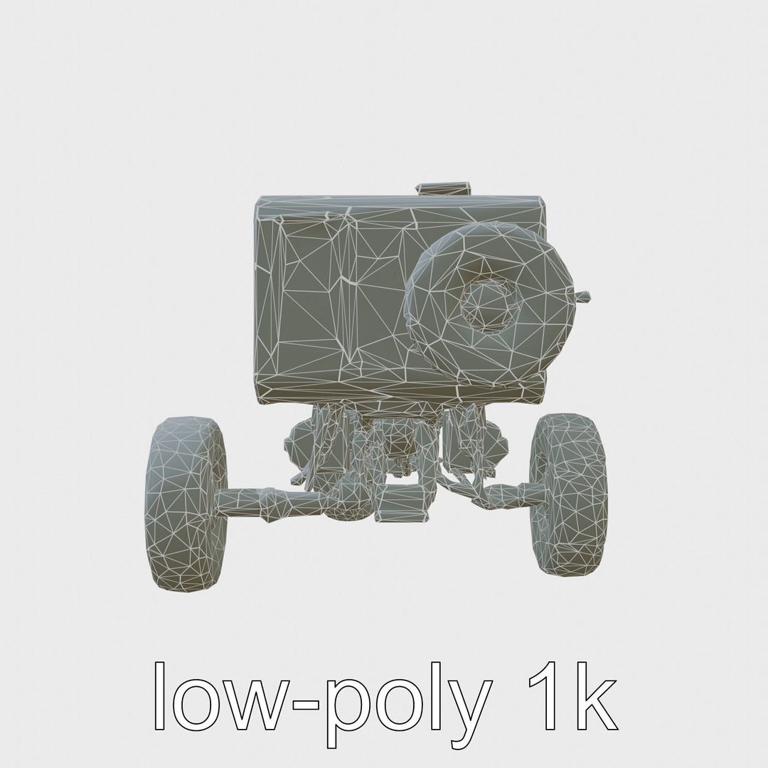 Polar Traverse Machine 3D Model – Low Poly Industrial Vehicle, FBX - View 8