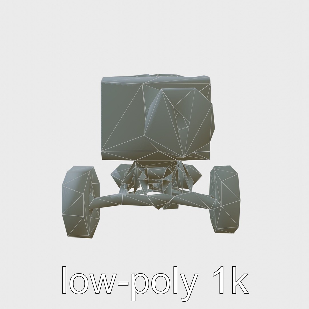 Polar Traverse Machine 3D Model – Low Poly Industrial Vehicle, FBX - View 9