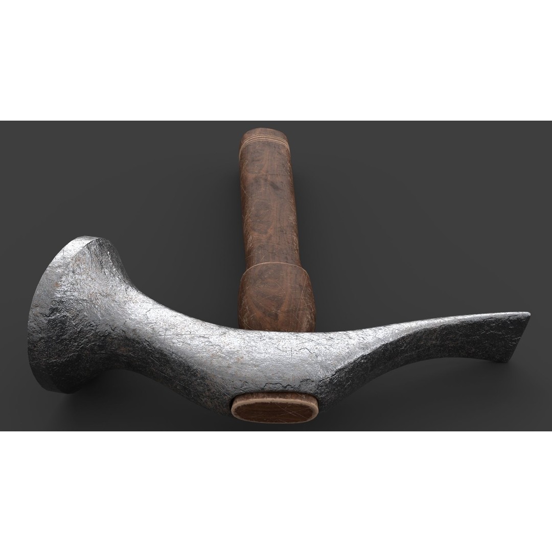Shoe Hammer 3D Model – Low Poly Industrial Tool with PBR Textures - View 10