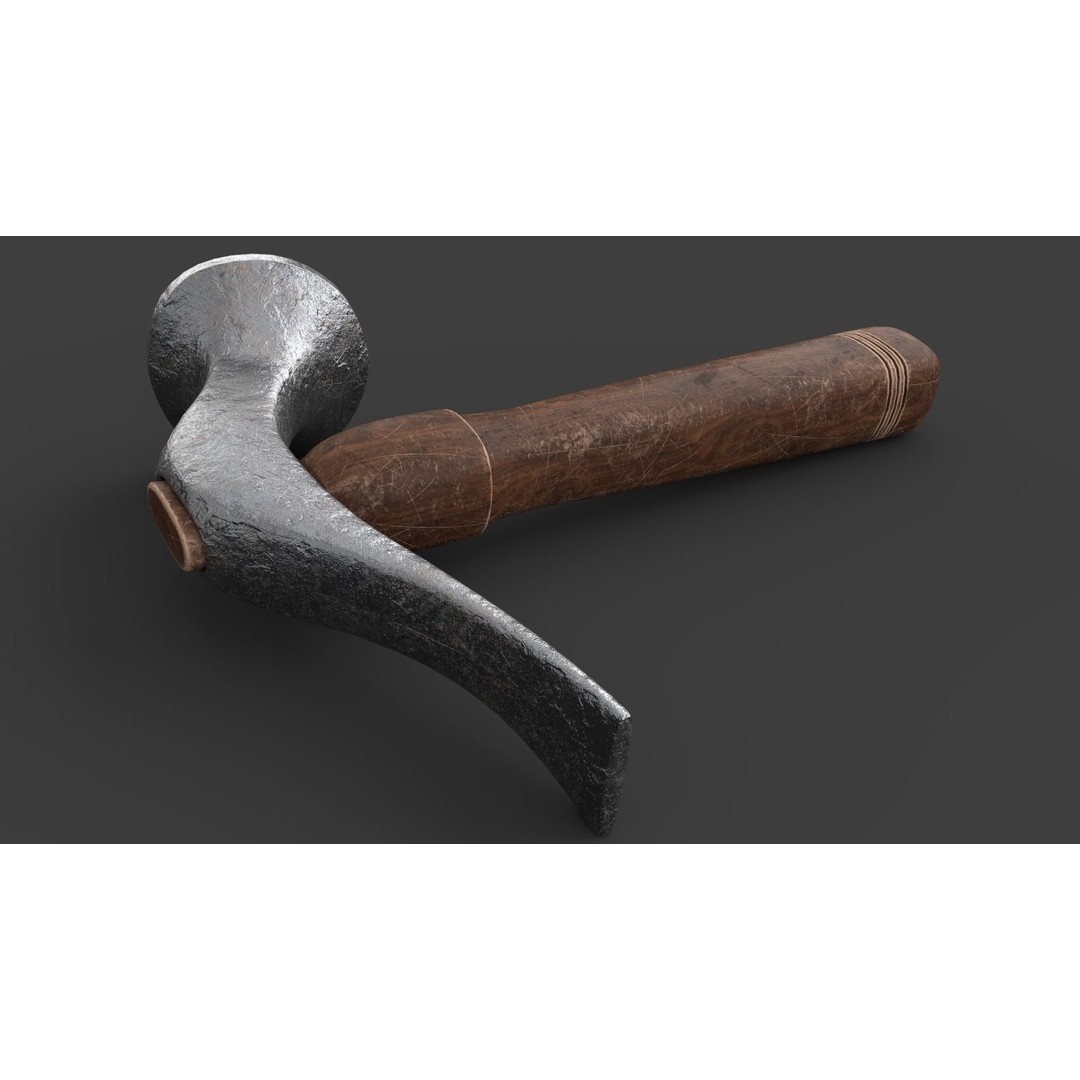 Shoe Hammer 3D Model – Low Poly Industrial Tool with PBR Textures - View 14