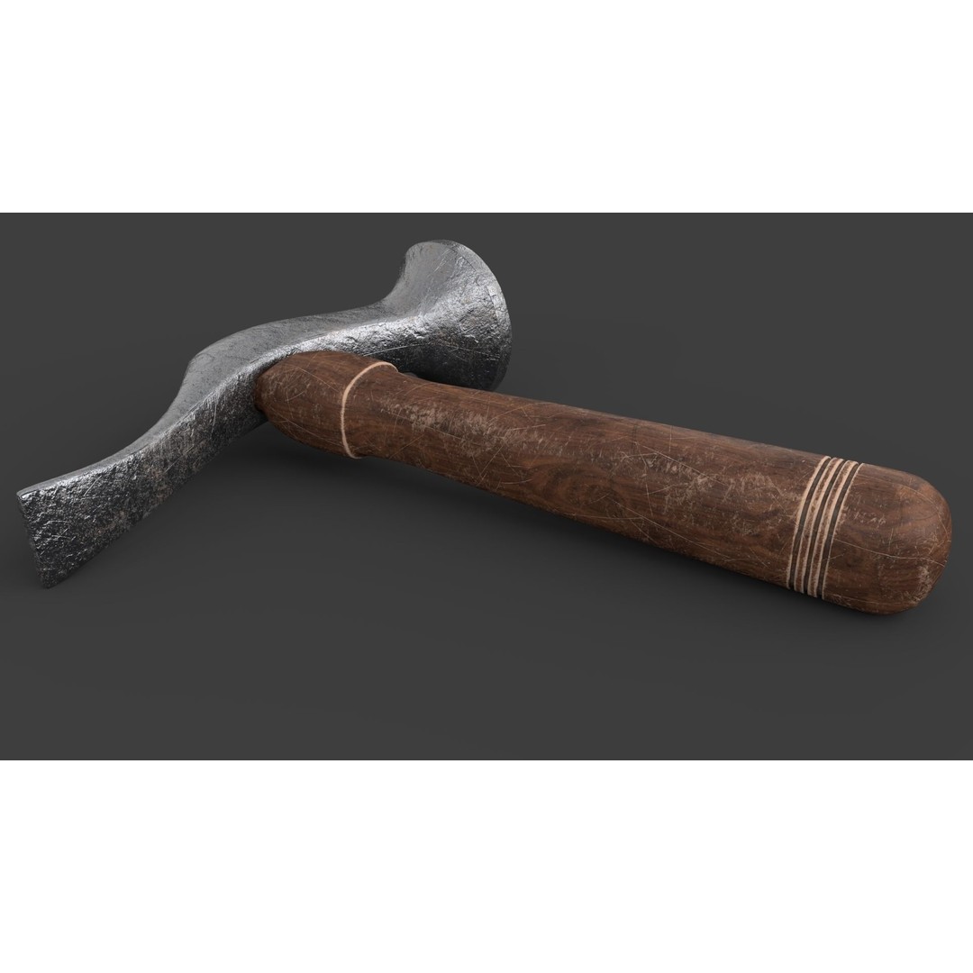 Shoe Hammer 3D Model – Low Poly Industrial Tool with PBR Textures - View 16