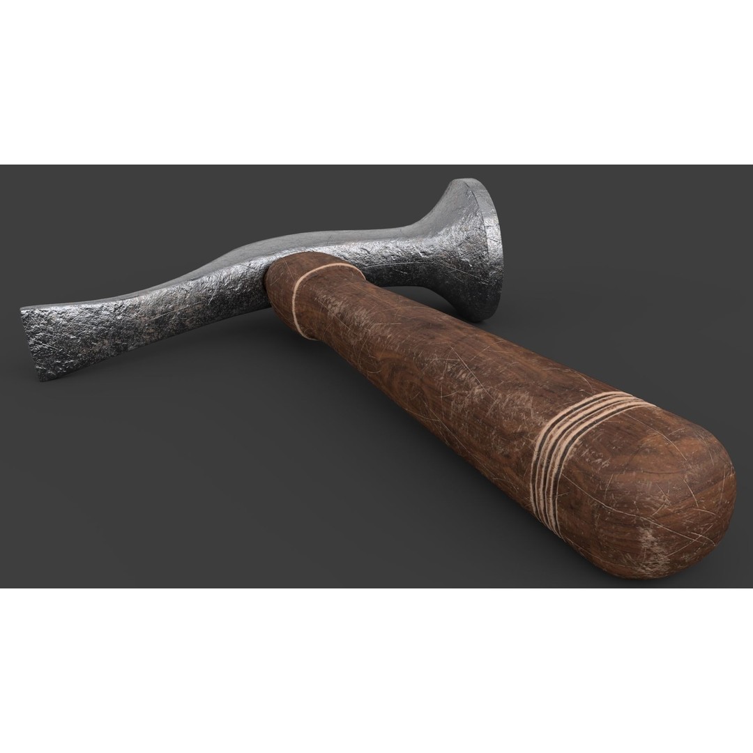 Shoe Hammer 3D Model – Low Poly Industrial Tool with PBR Textures - View 18