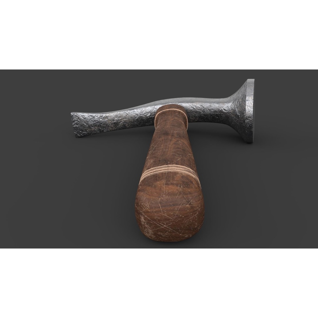 Shoe Hammer 3D Model – Low Poly Industrial Tool with PBR Textures - View 20