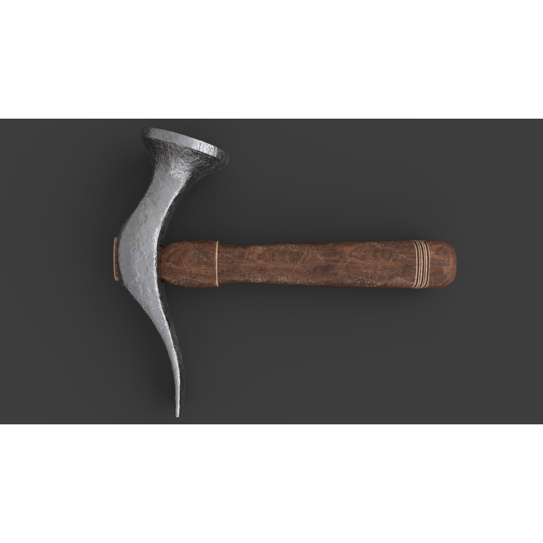 Shoe Hammer 3D Model – Low Poly Industrial Tool with PBR Textures - View 22