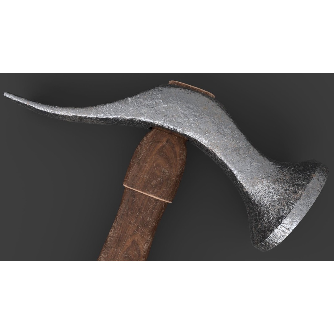 Shoe Hammer 3D Model – Low Poly Industrial Tool with PBR Textures - View 24
