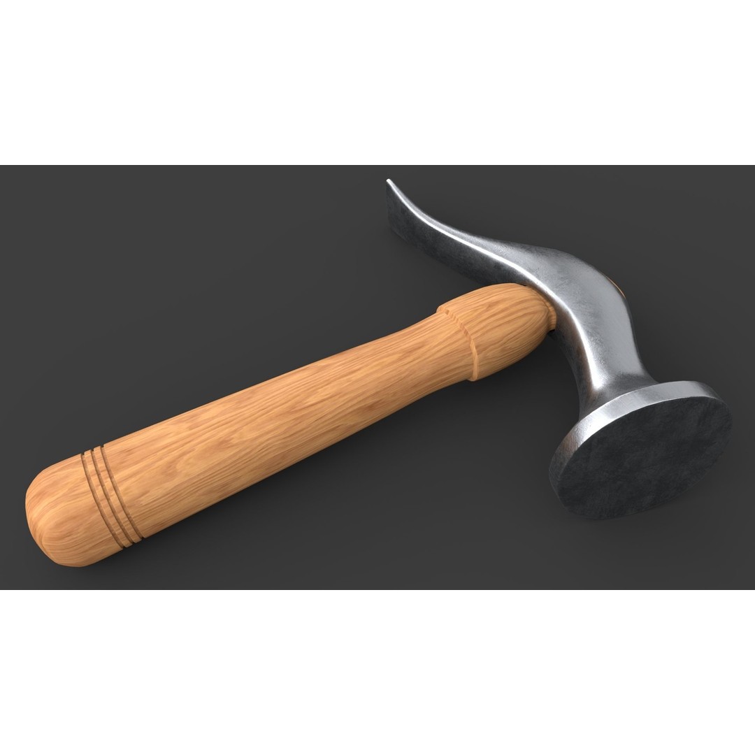 Shoe Hammer 3D Model – Low Poly Industrial Tool with PBR Textures - View 28
