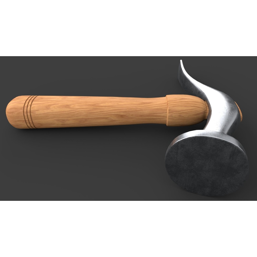 Shoe Hammer 3D Model – Low Poly Industrial Tool with PBR Textures - View 29