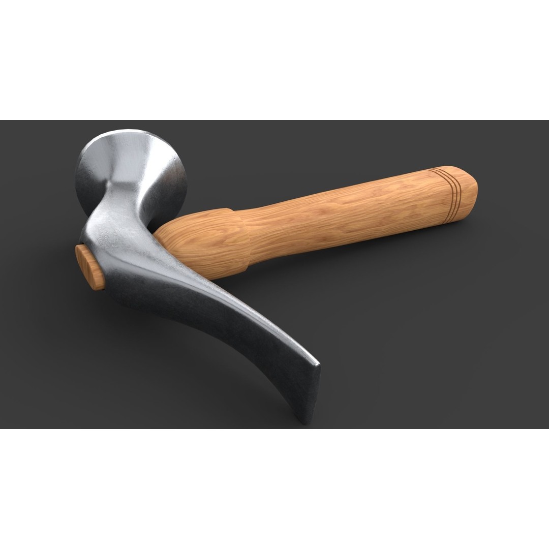 Shoe Hammer 3D Model – Low Poly Industrial Tool with PBR Textures - View 33