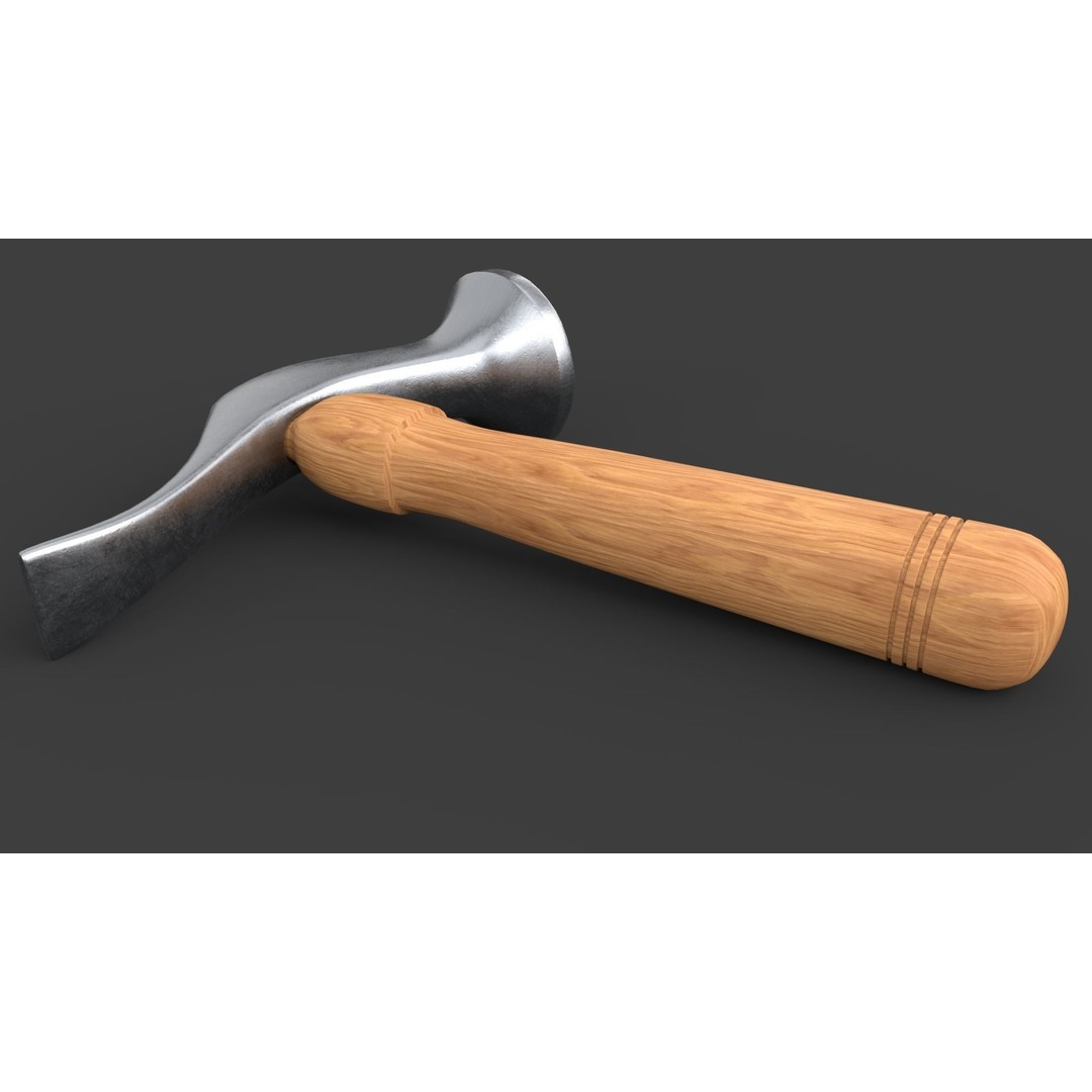 Shoe Hammer 3D Model – Low Poly Industrial Tool with PBR Textures - View 34