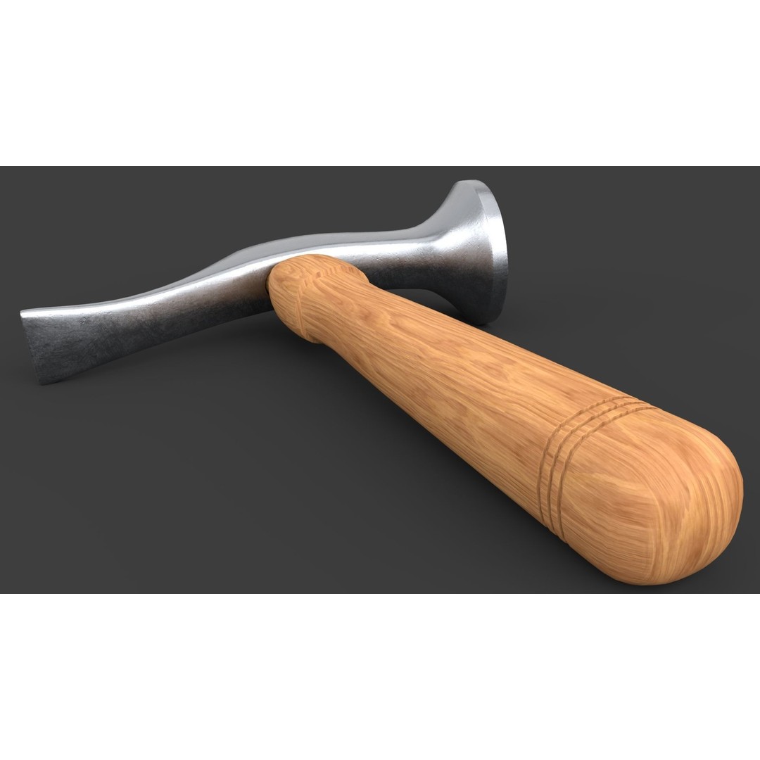 Shoe Hammer 3D Model – Low Poly Industrial Tool with PBR Textures - View 35