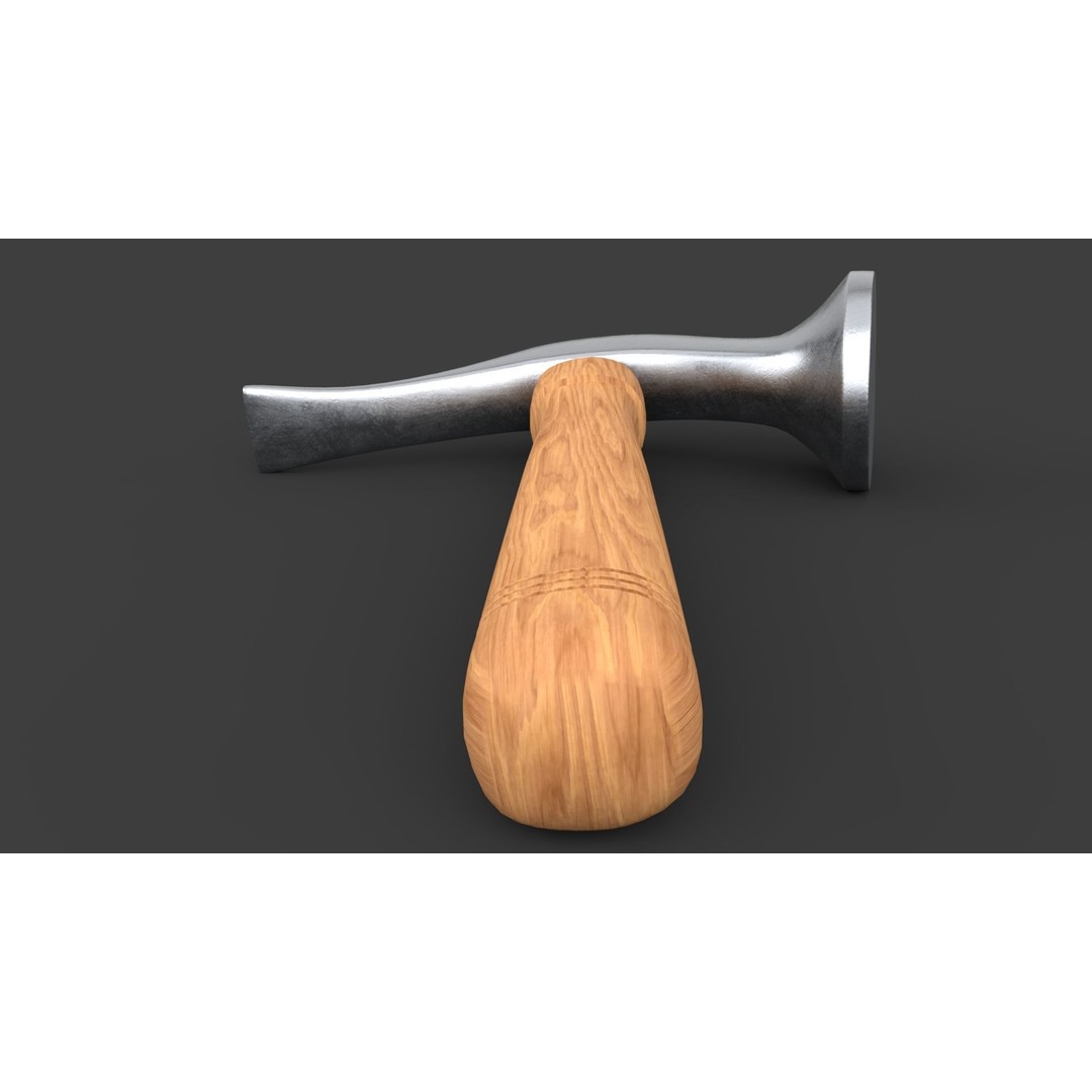 Shoe Hammer 3D Model – Low Poly Industrial Tool with PBR Textures - View 36