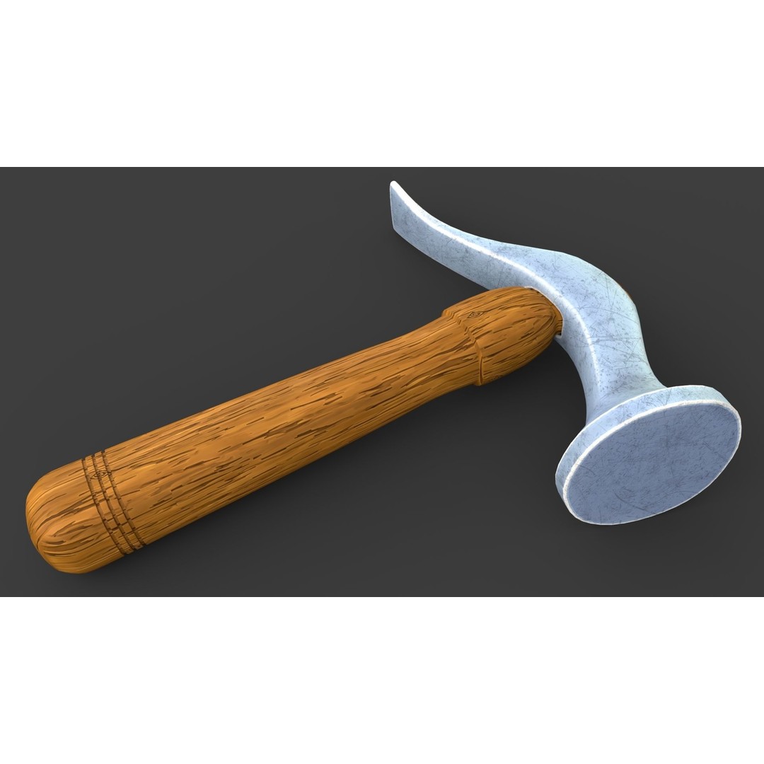 Shoe Hammer 3D Model – Low Poly Industrial Tool with PBR Textures - View 40