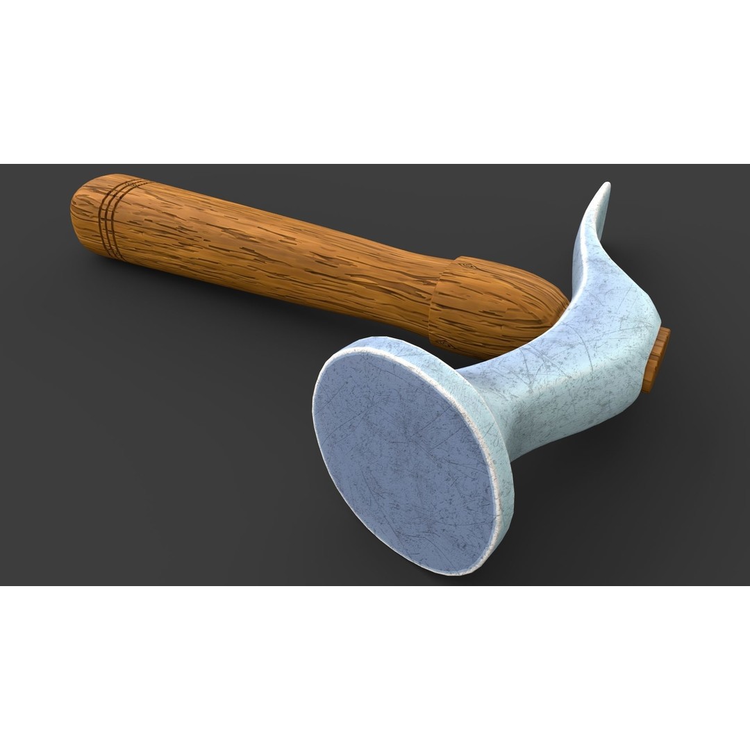 Shoe Hammer 3D Model – Low Poly Industrial Tool with PBR Textures - View 42